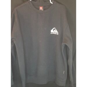 Quiksilver‎ Crew Neck Sweatshirt vintage Mens Medium Black Logo Pullover